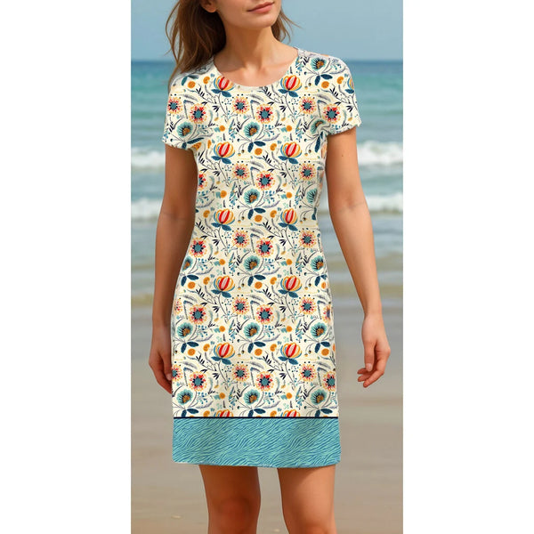 Miss Versa - Robe avec manches ligne droite courte - Parker