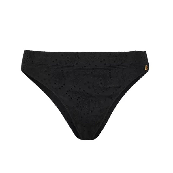 Beachlife - Bas de maillot de bain bikini tanga- Black Embroidery
