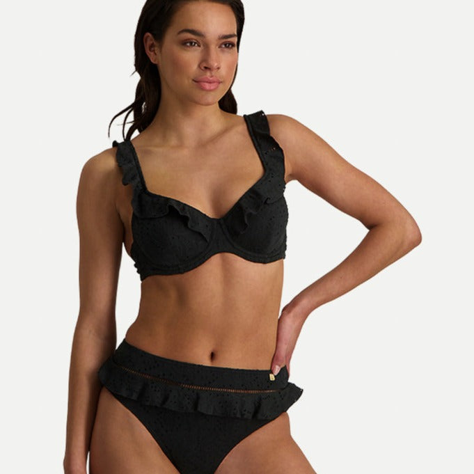 Beachlife - Haut de maillot de bain bikini - Black Embroidery