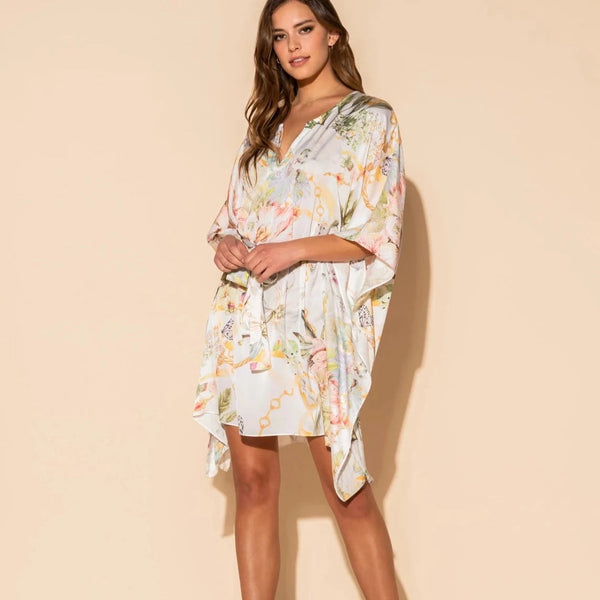 Wrap Up - Caftan court - Butterfly - Blanc
